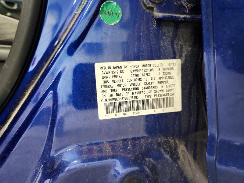 Продажа на аукционе авто 2013 Honda Fit, vin: JHMGE8H37DC075195, номер лота: 53754506