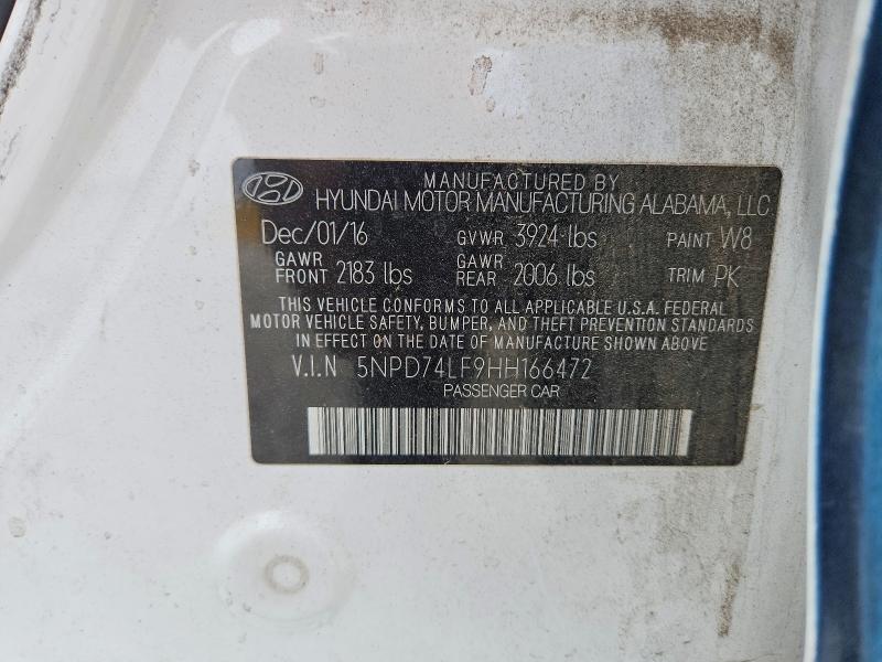Aukcja sprzedaży 2017 Hyundai Elantra, vin: 5NPD74LF9HH166472, numer aukcji: 51650406