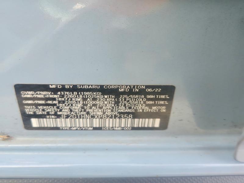 Продаж на аукціоні авто 2023 Subaru Crosstrek, vin: JF2GTHNCXP8212358, номер лоту: 54691616