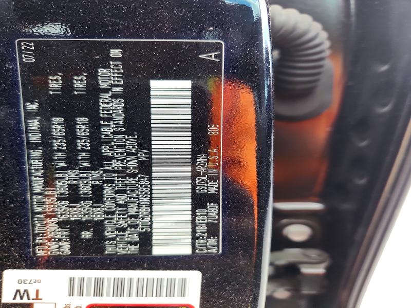 2022 Toyota Highlander მანქანა იყიდება აუქციონზე, vin: 5TDGZRBHXNS585847, აუქციონის ნომერი: 54419966