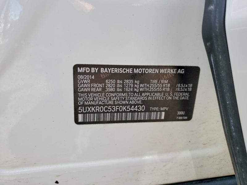 Aukcja sprzedaży 2015 Bmw X5, vin: 5UXKR0C53F0K54430, numer aukcji: 52254016