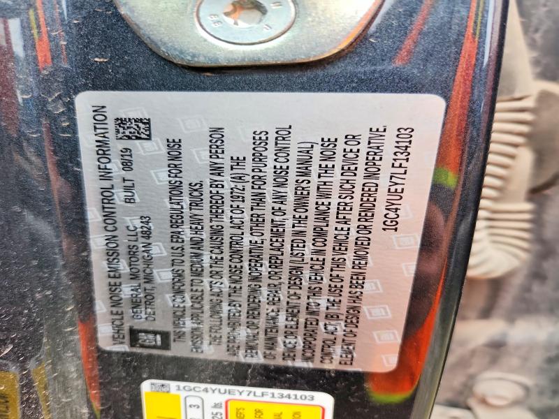 54108526 :رقم المزاد ، 1GC4YUEY7LF134103 vin ، 2020 Chevrolet Silverado مزاد بيع