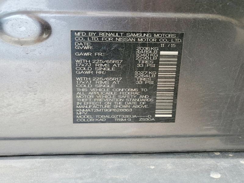 Aukcja sprzedaży 2016 Nissan Rogue, vin: KNMAT2MT9GP628863, numer aukcji: 52783746