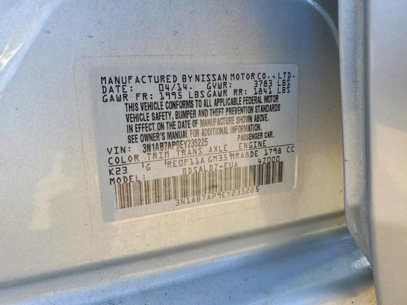 Aukcja sprzedaży 2014 Nissan Sentra, vin: 3N1AB7AP9EY235225, numer aukcji: 53093906