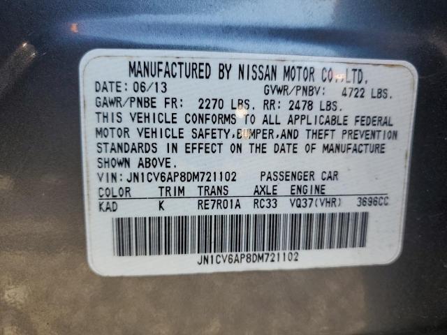 Aukcja sprzedaży 2013 Infiniti G37 Sedan, vin: JN1CV6AP8DM721102, numer aukcji: 52679526