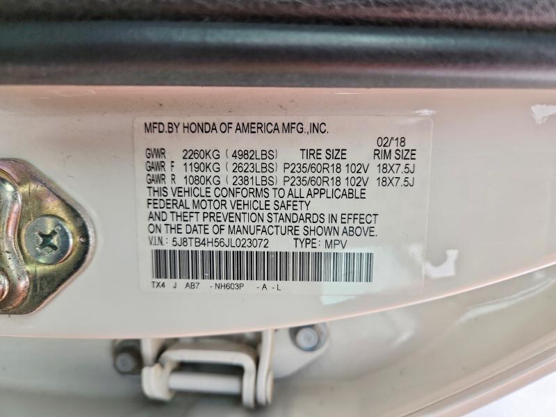 2018 Acura Rdx მანქანა იყიდება აუქციონზე, vin: 5J8TB4H56JL023072, აუქციონის ნომერი: 51191246