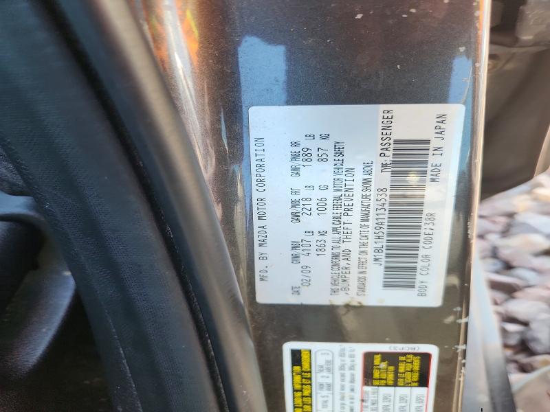 Aukcja sprzedaży 2010 Mazda 3, vin: JM1BL1H59A1134538, numer aukcji: 54962986