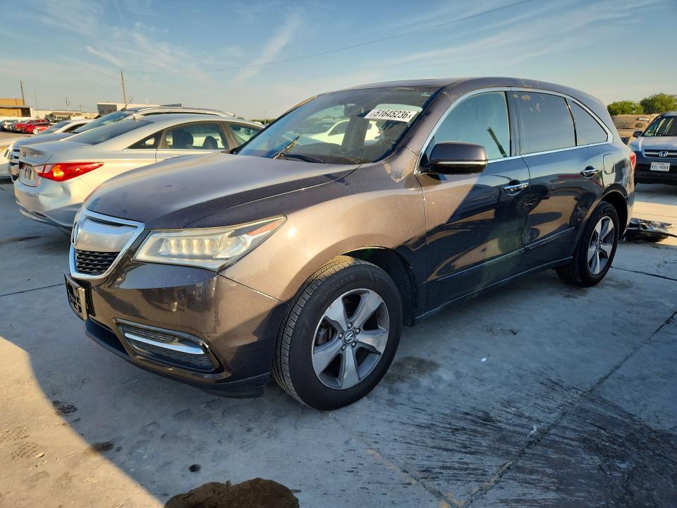 Auction sale of the 2014 Acura Mdx, vin: 5FRYD4H21EB020446, lot number: 51645236