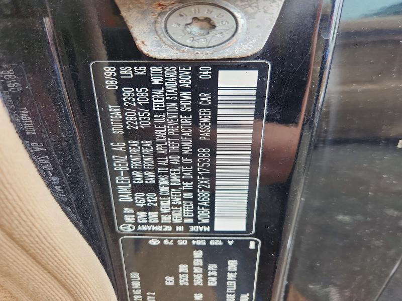 Aukcja sprzedaży 1999 Mercedes-benz Sl, vin: WDBFA68F2XF175388, numer aukcji: 54259006