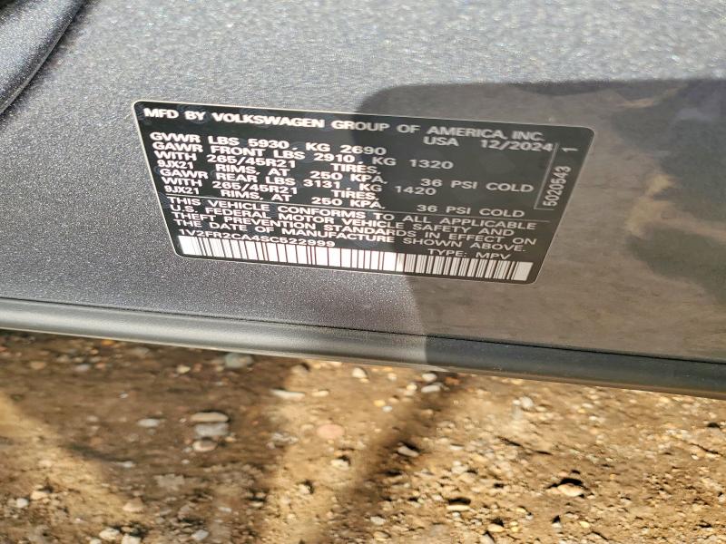 Продаж на аукціоні авто 2025 Volkswagen Atlas, vin: 1V2FR2CA4SC522999, номер лоту: 52474066