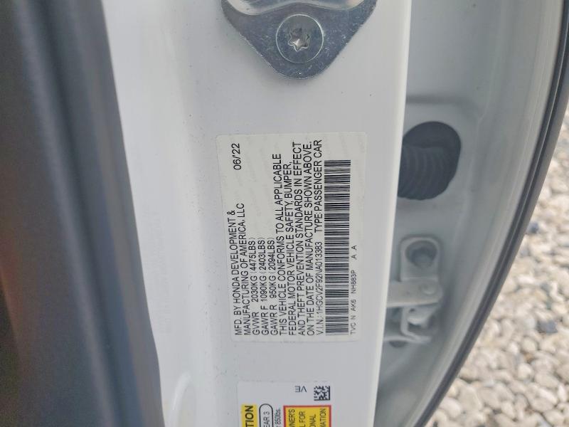 Продажа на аукционе авто 2022 Honda Accord, vin: 1HGCV2F92NA013383, номер лота: 54080186