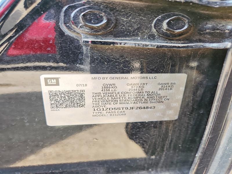 Aukcja sprzedaży 2018 Chevrolet Malibu, vin: 1G1ZD5ST9JF264843, numer aukcji: 53267106