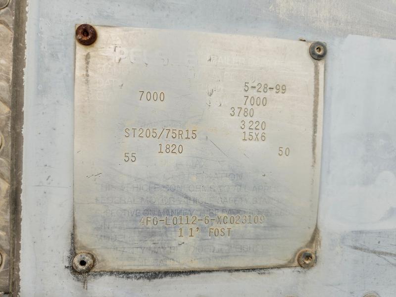 Aukcja sprzedaży 1999 Feat Utility Tr, vin: 4FGL01126XC023109, numer aukcji: 53886126