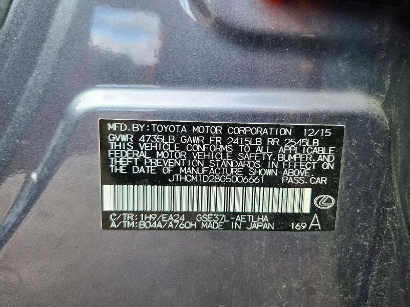 Продаж на аукціоні авто 2015 Lexus Is, vin: JTHCM1D28G5006661, номер лоту: 53764856