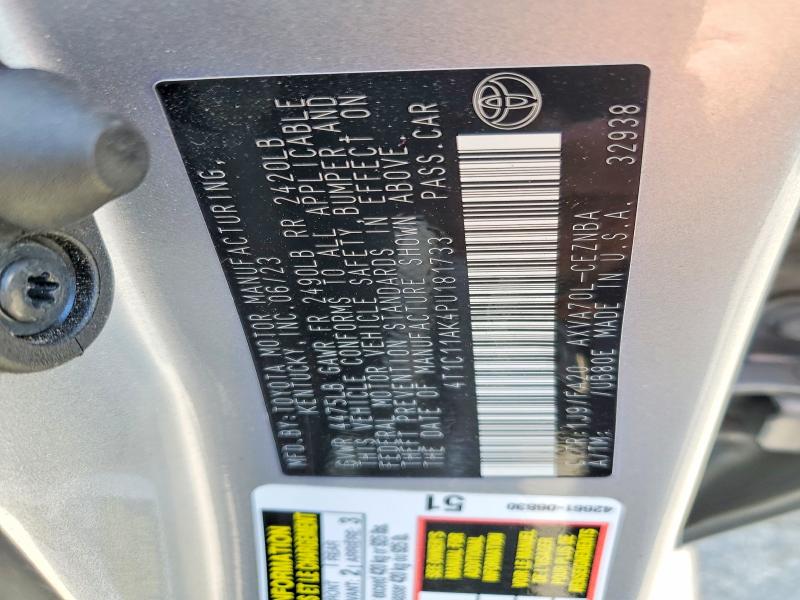 Aukcja sprzedaży 2023 Toyota Camry, vin: 4T1C11AK4PU181733, numer aukcji: 54583746