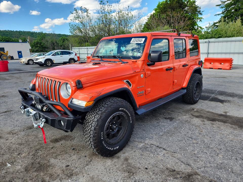 53340946 :رقم المزاد ، 1C4HJXEN7LW231167 vin ، 2020 Jeep Wrangler Unlimited مزاد بيع