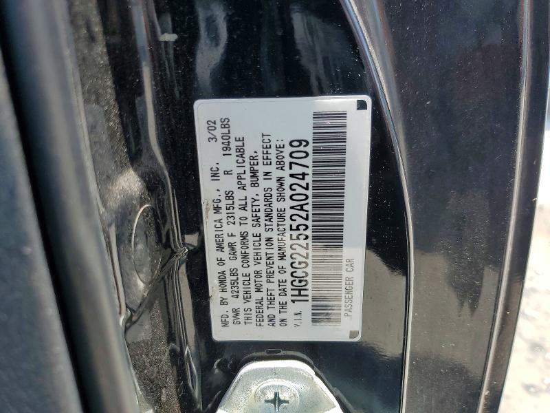 Продажа на аукционе авто 2002 Honda Accord, vin: 1HGCG22552A024709, номер лота: 53064806