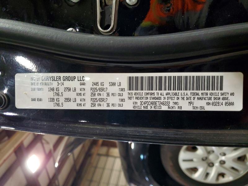2014 Dodge Journey მანქანა იყიდება აუქციონზე, vin: 3C4PDCAB9ET246222, აუქციონის ნომერი: 51763266