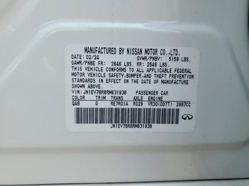 Aukcja sprzedaży 2024 Infiniti Q50, vin: JN1EV7BR8RM631938, numer aukcji: 53088986