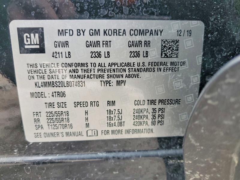Продаж на аукціоні авто 2020 Buick Encore Gx, vin: KL4MMBS20LB074831, номер лоту: 52424956