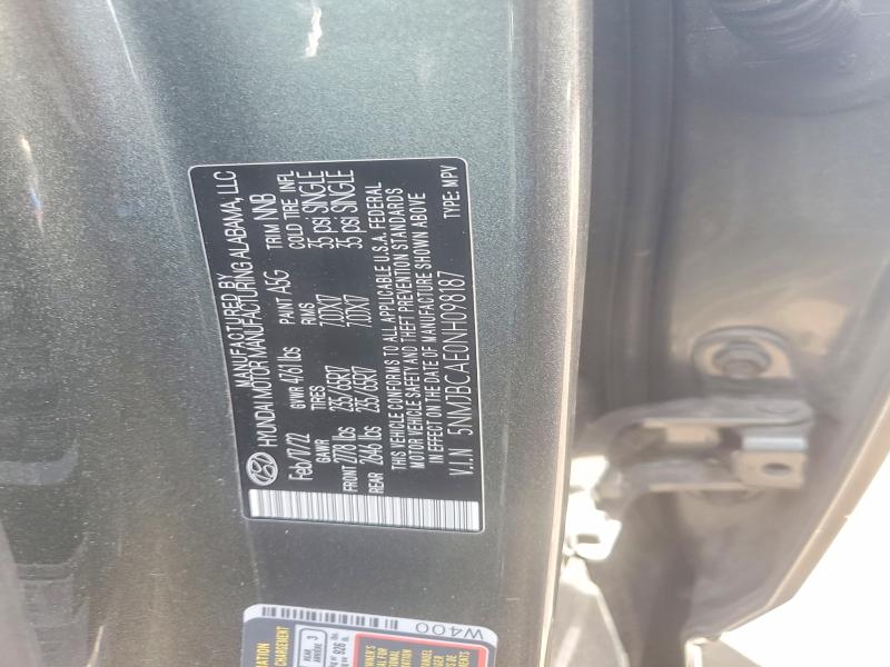 Продажа на аукционе авто 2022 Hyundai Tucson, vin: 5NMJBCAE0NH098187, номер лота: 54019626