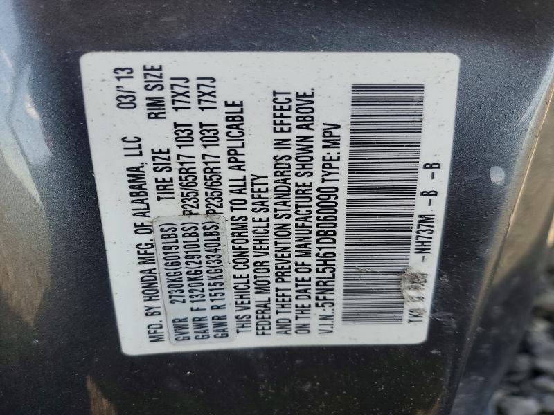 Продажа на аукционе авто 2013 Honda Odyssey, vin: 5FNRL5H61DB060090, номер лота: 55356816