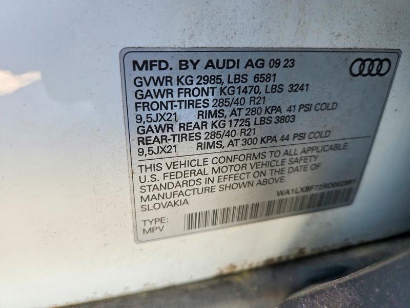 Aukcja sprzedaży 2024 Audi Q7, vin: WA1LXBF72RD002891, numer aukcji: 52144016