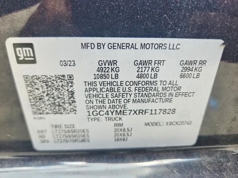 Aukcja sprzedaży 2024 Chevrolet Silverado, vin: 1GC4YME7XRF117828, numer aukcji: 53895306