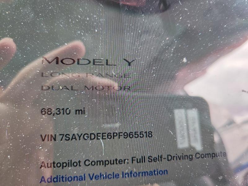 2023 Tesla Model Y მანქანა იყიდება აუქციონზე, vin: 7SAYGDEE6PF965518, აუქციონის ნომერი: 52216026