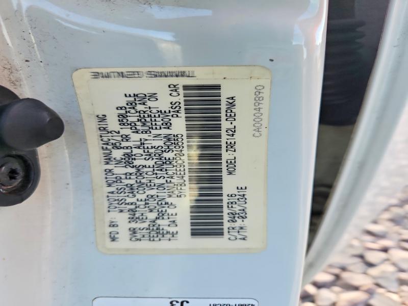 53357506 :رقم المزاد ، 5YFBU4EE9CP049555 vin ، 2012 Toyota Corolla مزاد بيع