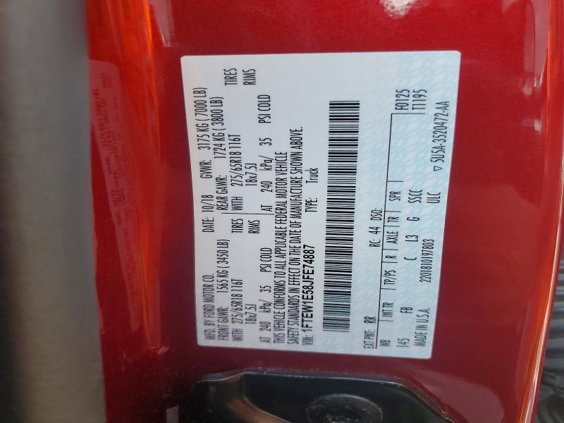 Продажа на аукционе авто 2018 Ford F150, vin: 1FTEW1E58JFE74887, номер лота: 52338056