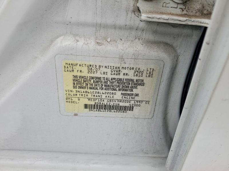 Продажа на аукционе авто 2008 Nissan Sentra, vin: 3N1AB61E28L622080, номер лота: 52654556