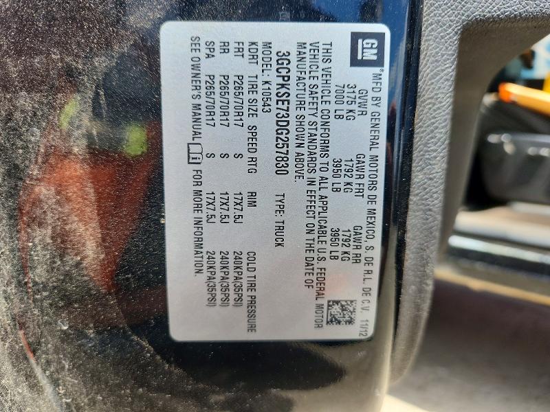 2013 Chevrolet Silverado მანქანა იყიდება აუქციონზე, vin: 3GCPKSE73DG257830, აუქციონის ნომერი: 51184876
