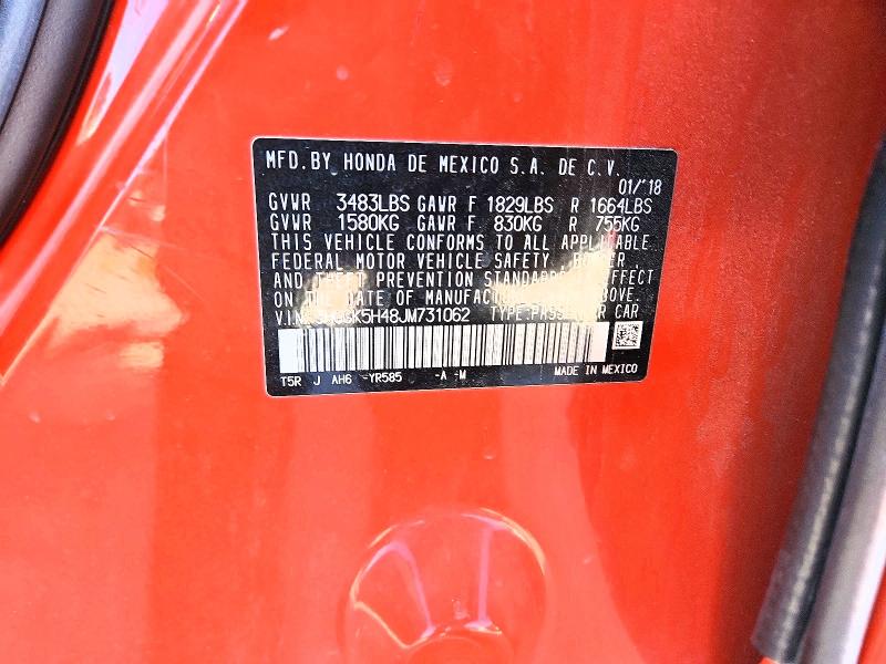Продажа на аукционе авто 2018 Honda Fit, vin: 3HGGK5H48JM731062, номер лота: 53410286