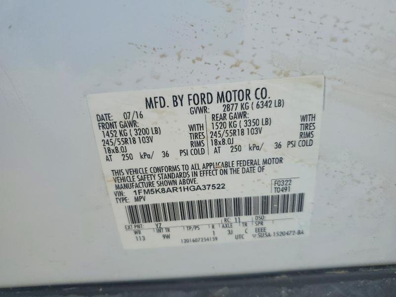 Продаж на аукціоні авто 2017 Ford Explorer, vin: 1FM5K8AR1HGA37522, номер лоту: 55309756