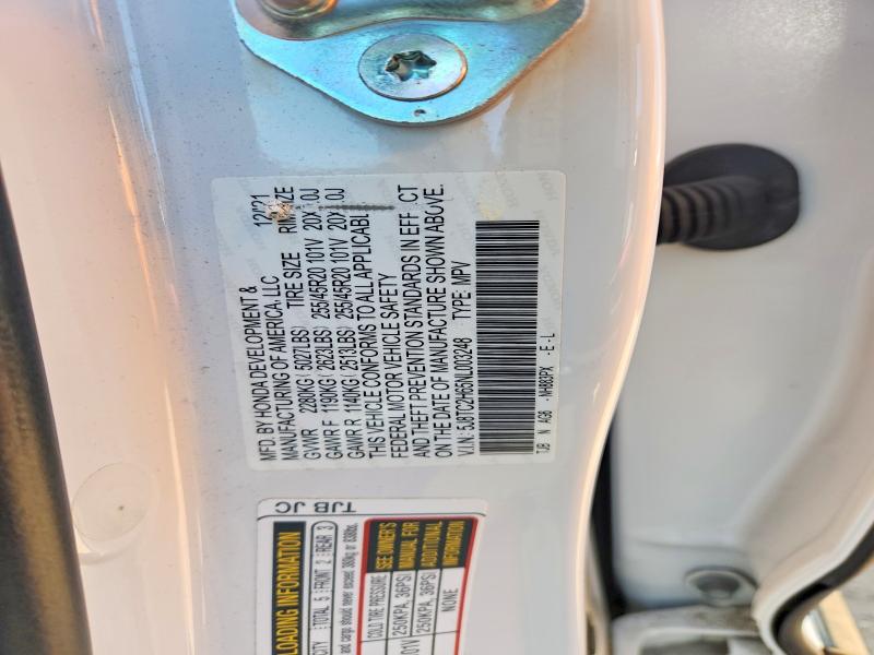 2022 Acura Rdx მანქანა იყიდება აუქციონზე, vin: 5J8TC2H65NL003248, აუქციონის ნომერი: 53322626