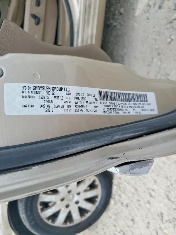2013 Chrysler Town & Country მანქანა იყიდება აუქციონზე, vin: 2C4RC1BG0DR530950, აუქციონის ნომერი: 54122956