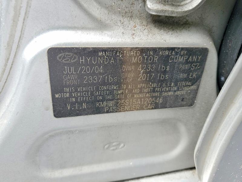 Продажа на аукционе авто 2005 Hyundai Sonata, vin: KMHWF25S15A120546, номер лота: 55221696