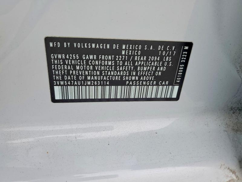 Aukcja sprzedaży 2018 Volkswagen Gti, vin: 3VW547AU1JM263114, numer aukcji: 54675256