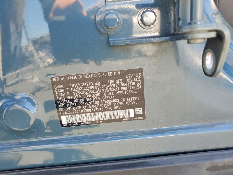 2024 Honda Hr-v მანქანა იყიდება აუქციონზე, vin: 3CZRZ1H33RM713545, აუქციონის ნომერი: 54540736