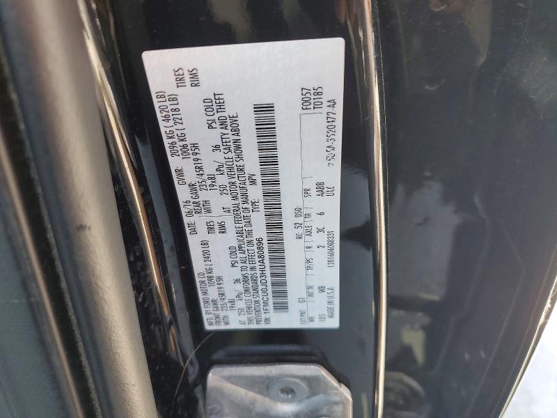Продажа на аукционе авто 2017 Ford Escape, vin: 1FMCU0JD3HUA80896, номер лота: 53905796
