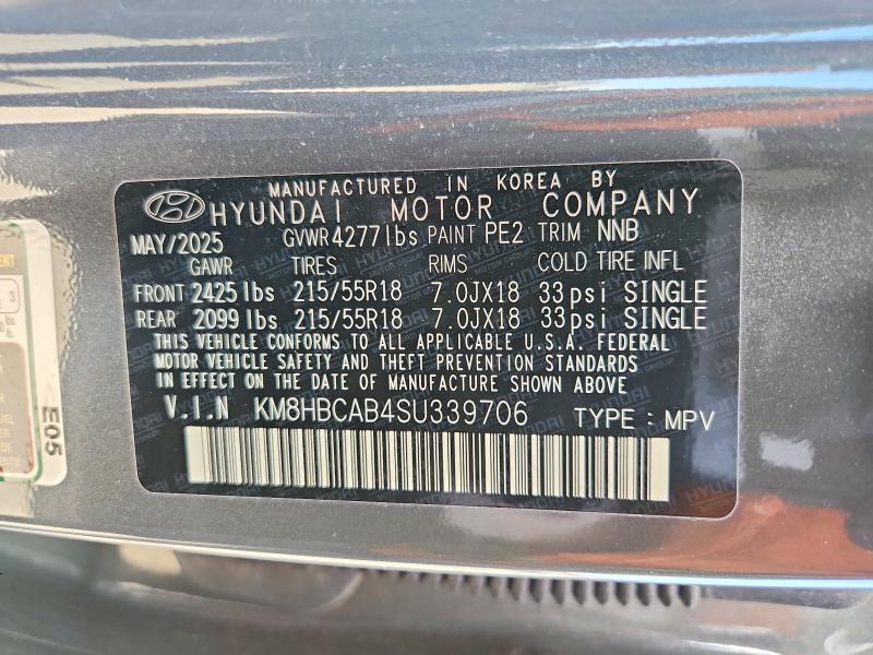 Продаж на аукціоні авто 2025 Hyundai Kona, vin: KM8HBCAB4SU339706, номер лоту: 52928636