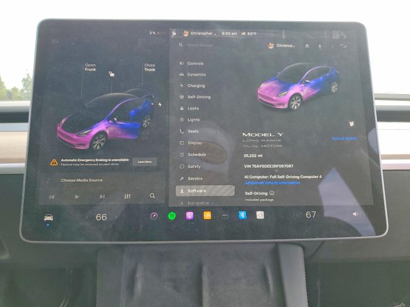 2024 Tesla Model Y მანქანა იყიდება აუქციონზე, vin: 7SAYGDEE3RF067087, აუქციონის ნომერი: 51497106