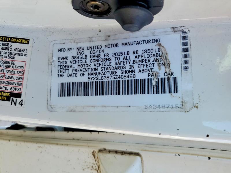 Продажа на аукционе авто 2005 Pontiac Vibe, vin: 5Y2SL63875Z408468, номер лота: 55193906