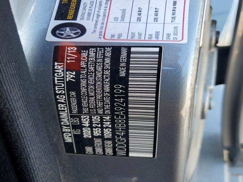2014 Mercedes-benz C მანქანა იყიდება აუქციონზე, vin: WDDGF4HB8EA924199, აუქციონის ნომერი: 53907816