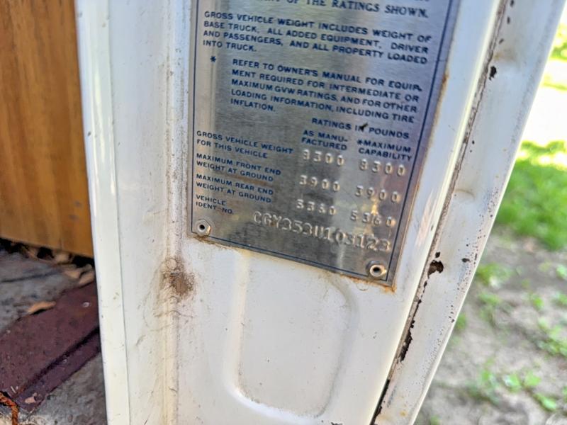 1973 Chevrolet G30 Van მანქანა იყიდება აუქციონზე, vin: CGY353U103123, აუქციონის ნომერი: 52340316