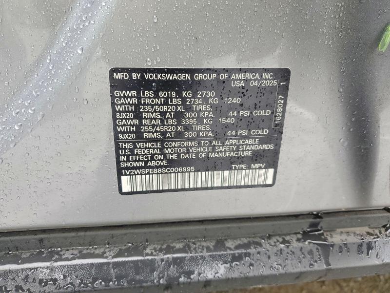 53946816 :رقم المزاد ، 1V2WSPE88SC006995 vin ، 2025 Volkswagen Id.4 مزاد بيع