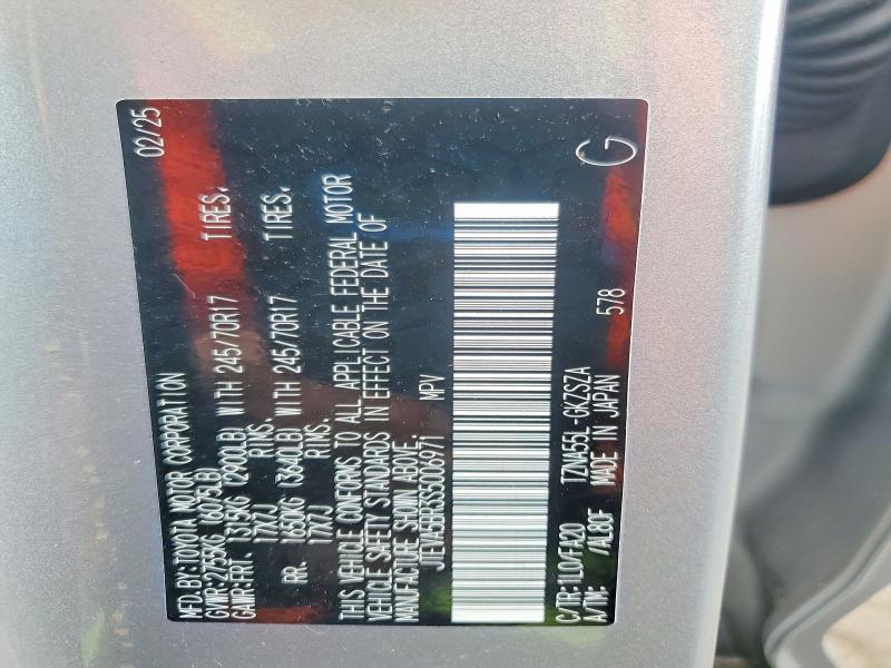Продажа на аукционе авто 2025 Toyota 4runner, vin: JTEVA5BR3S5006971, номер лота: 55579626