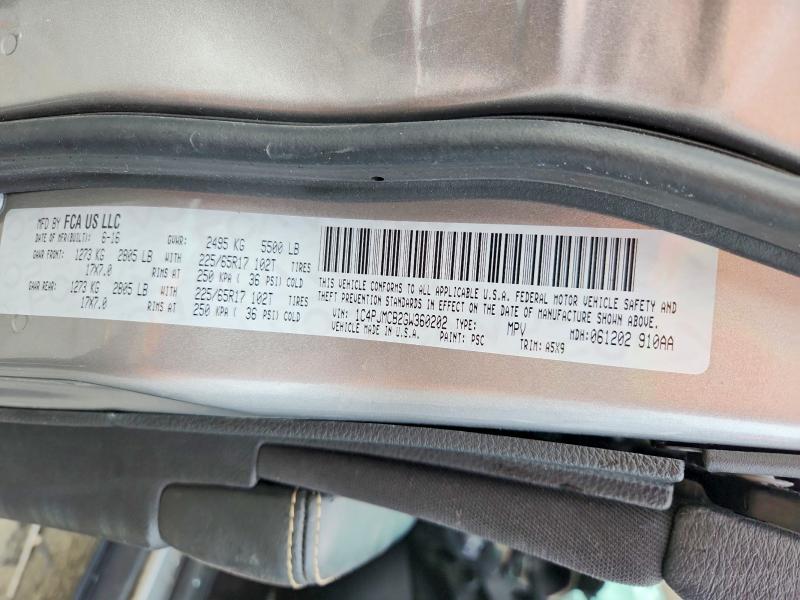 2016 Jeep Cherokee მანქანა იყიდება აუქციონზე, vin: 1C4PJMCB2GW360202, აუქციონის ნომერი: 54892146