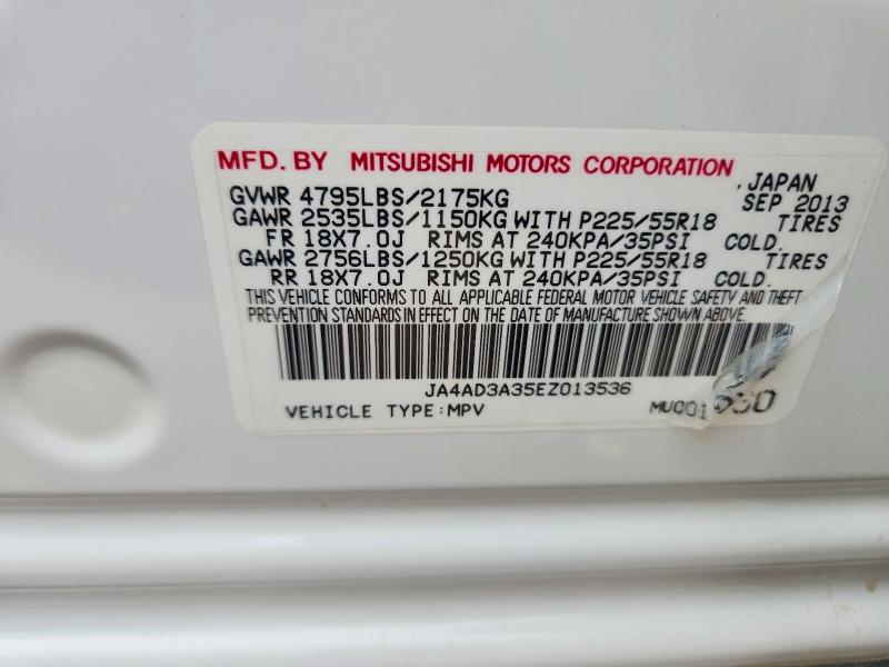 Aukcja sprzedaży 2014 Mitsubishi Outlander, vin: JA4AD3A35EZ013536, numer aukcji: 54364146
